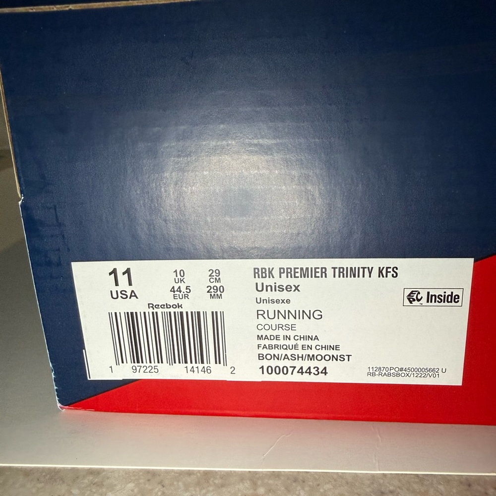 Reebok RBK Premier Trinity KFS Running Shoes Beige Gray - Unisex - NEW - Picture 10 of 11